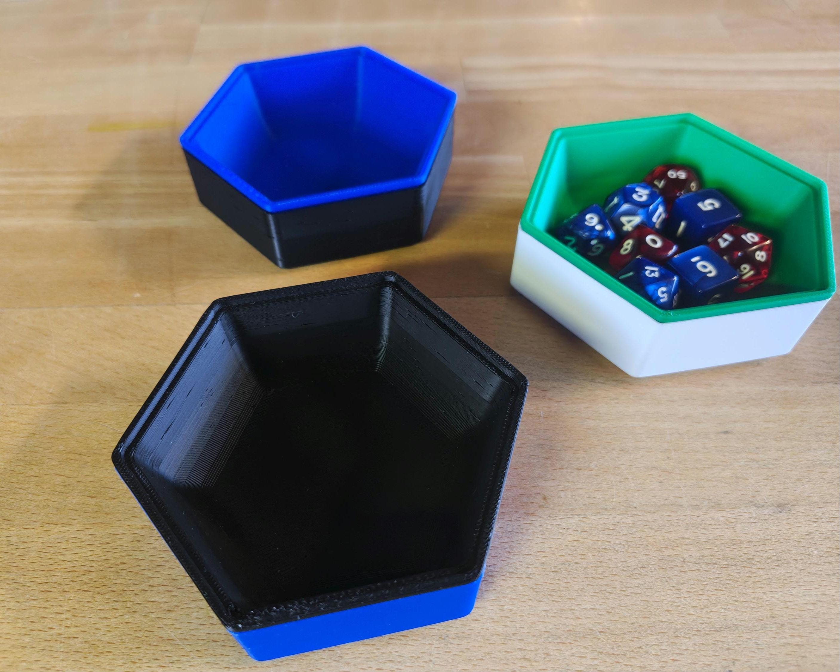 Magnetic Stackable Hexagonal Board Game Piece Tray made from PLA