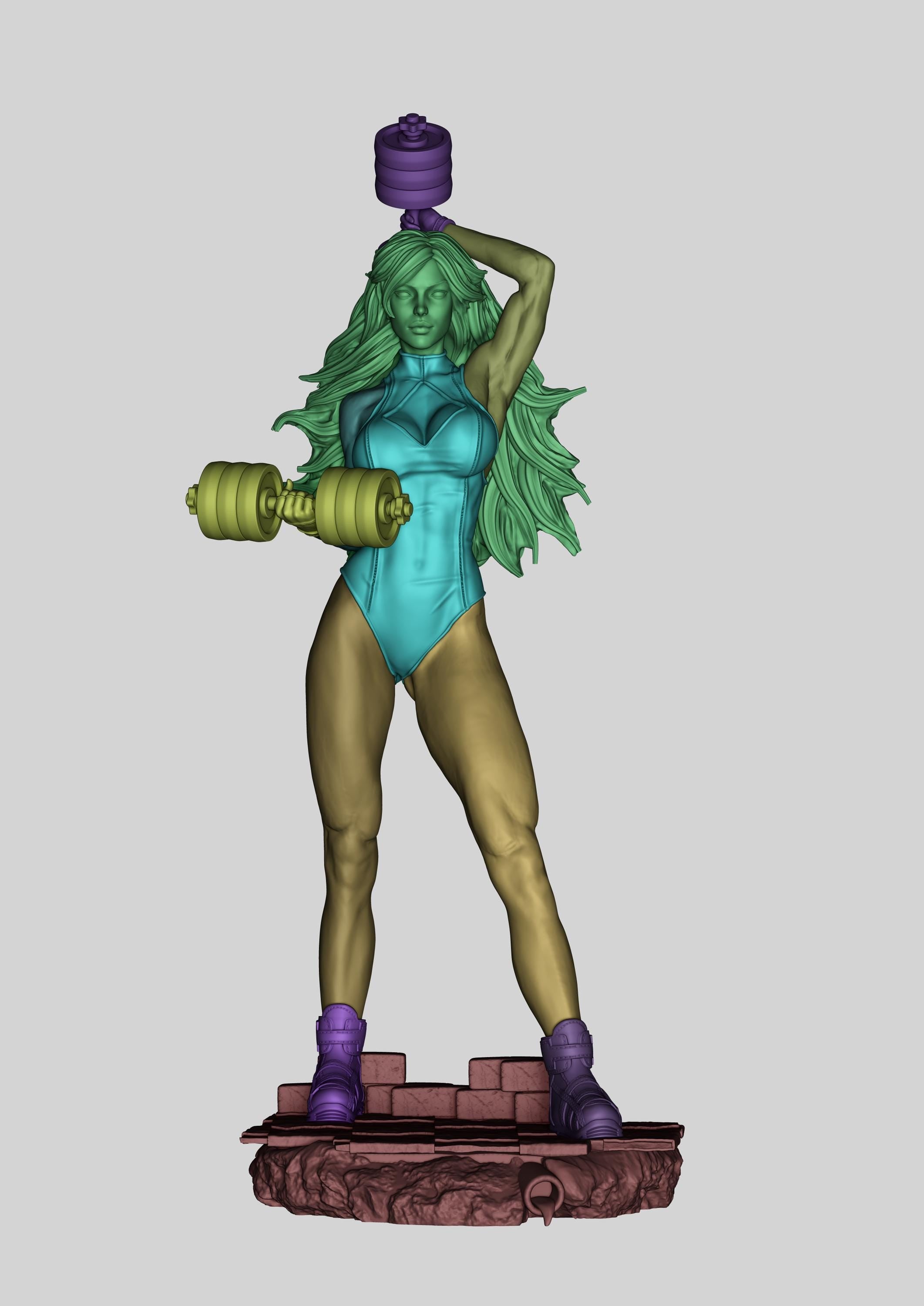 Female Hulk | Figurine | Collectible | Pin Up | CA 3D Studios