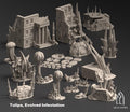 Tulipa, Evolved Infestation. 3d Printing Designs Bundle. Alien Bio Swarm, Hive, Scifi Ruins. Terrain and Scenery for Wargames