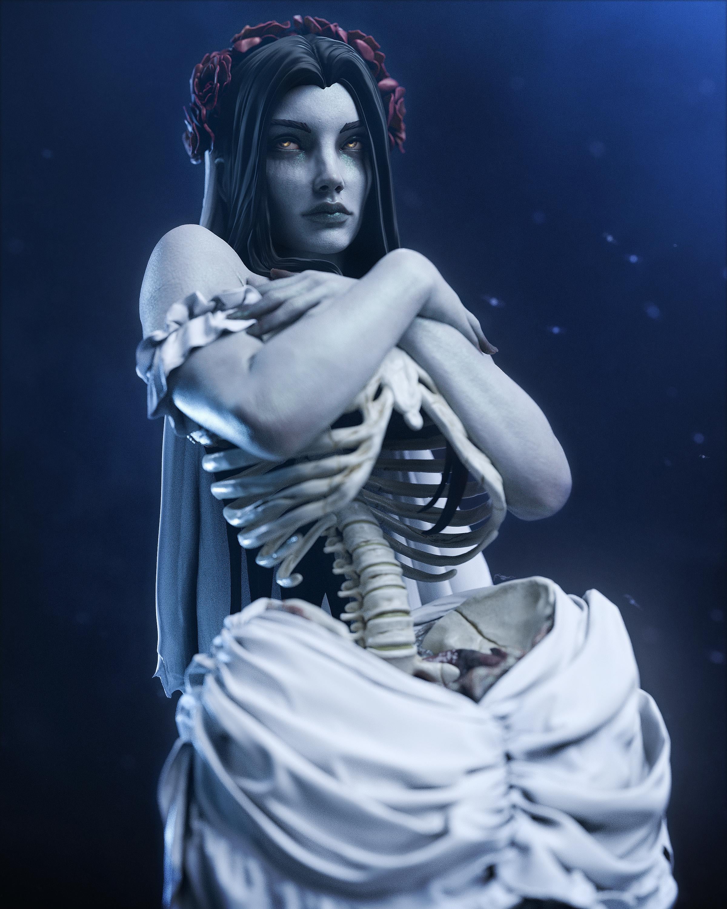 Undead Bride | Figurine | Collectible | Pin Up | CA 3D Studios