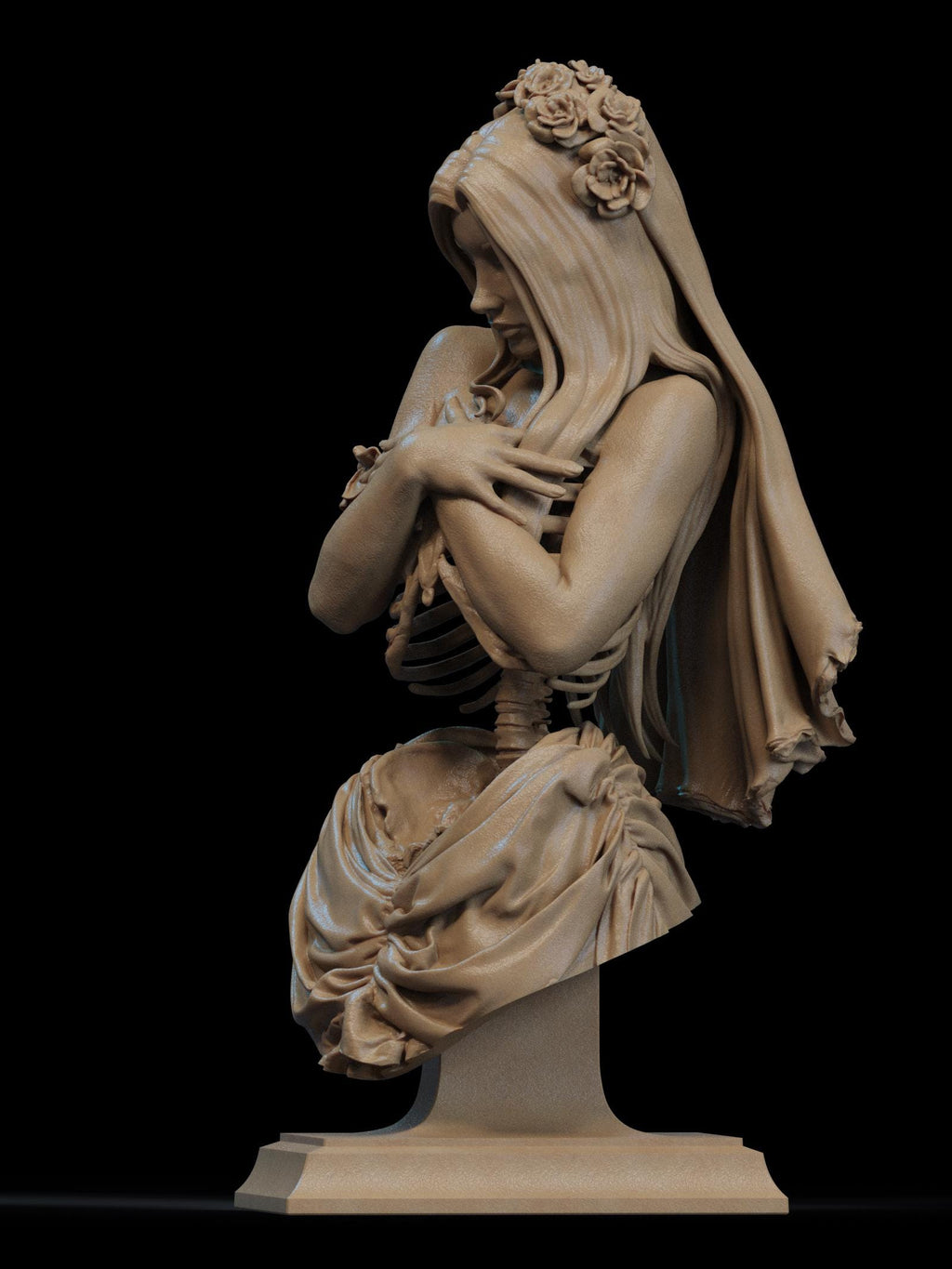 Undead Bride | Bust | Figurine | Collectible | Pin Up | CA 3D Studios