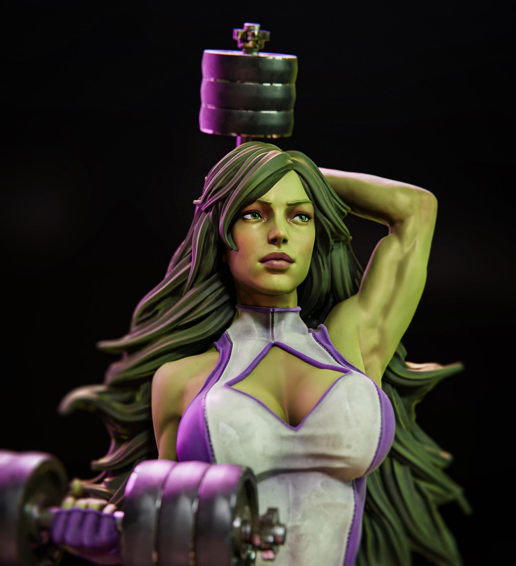 Female Hulk | Bust | Figurine | Collectible | Pin Up | CA 3D Studios