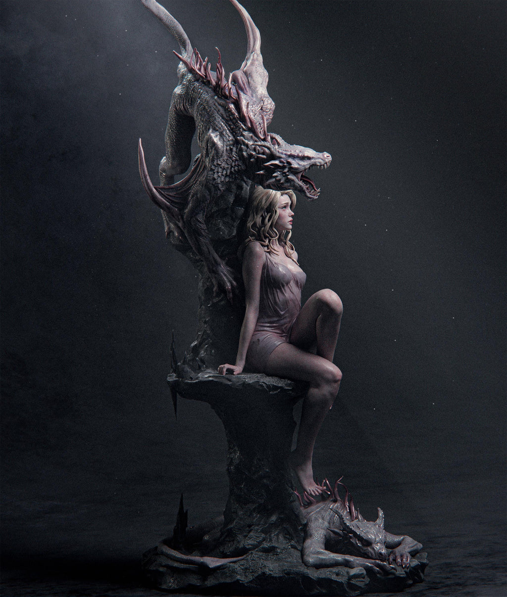 Elegy of the Wyrm |F| Figurine | Collectible | Pin Up | CA 3D Studios