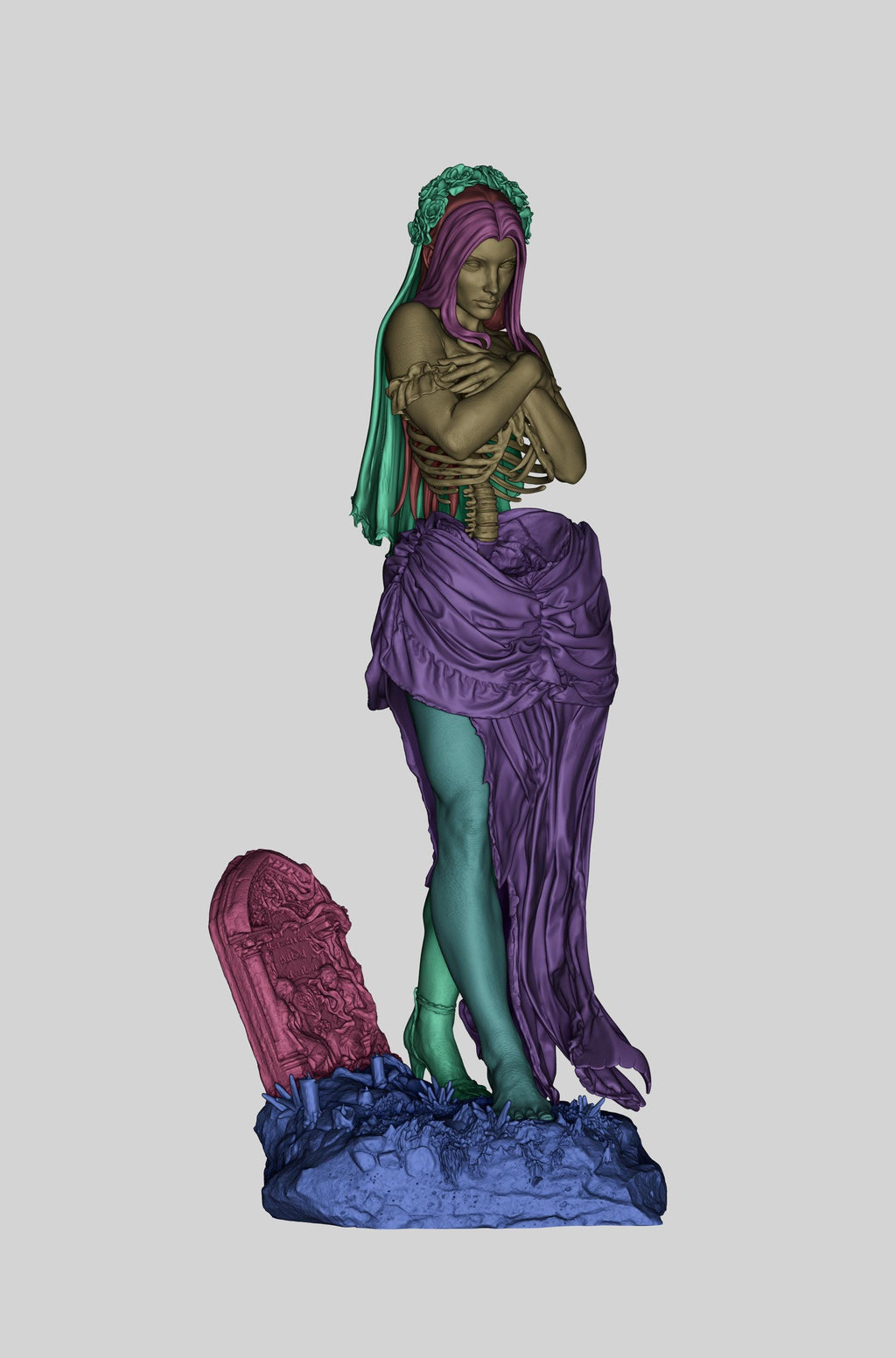 Undead Bride | Figurine | Collectible | Pin Up | CA 3D Studios