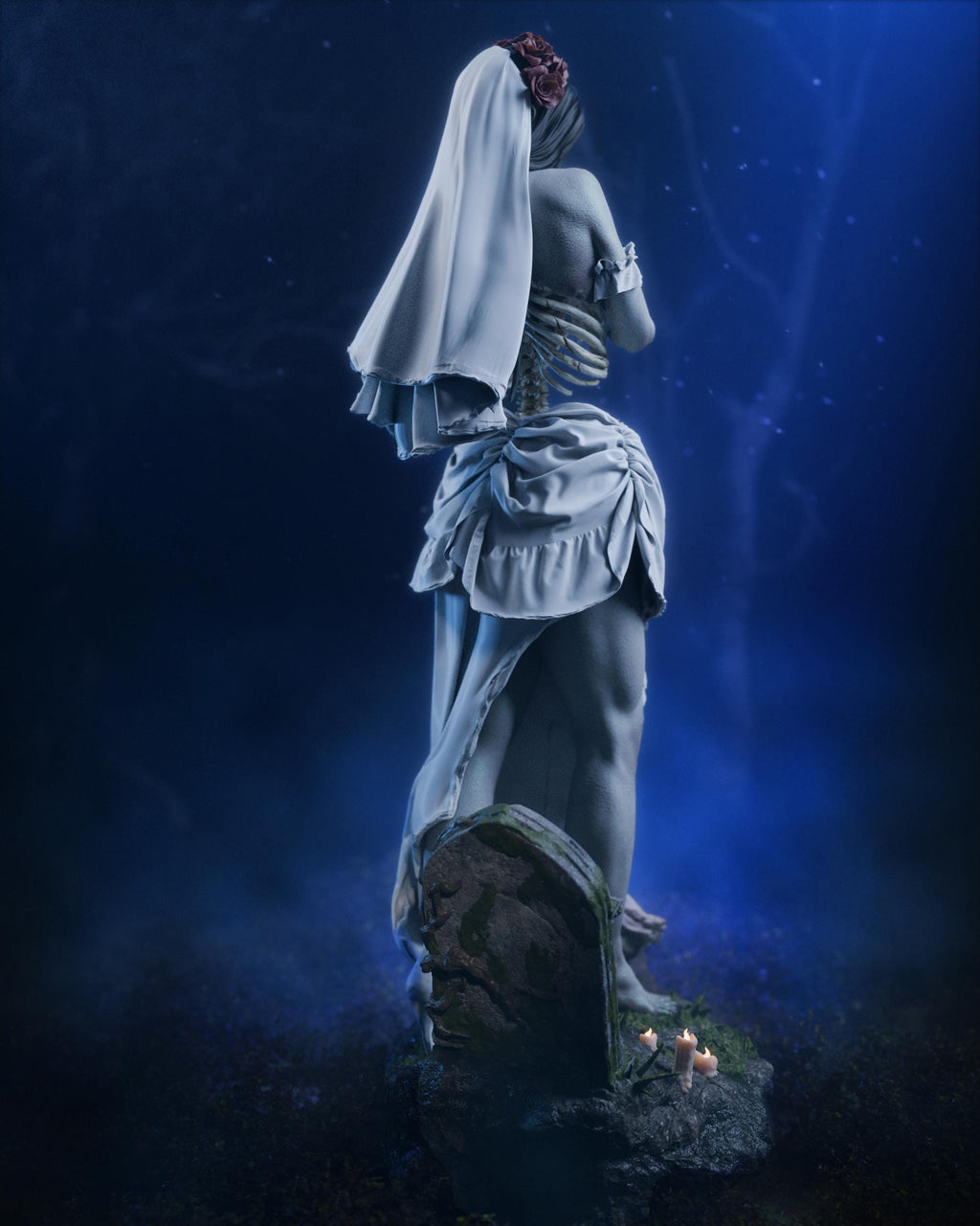 Undead Bride | Figurine | Collectible | Pin Up | CA 3D Studios
