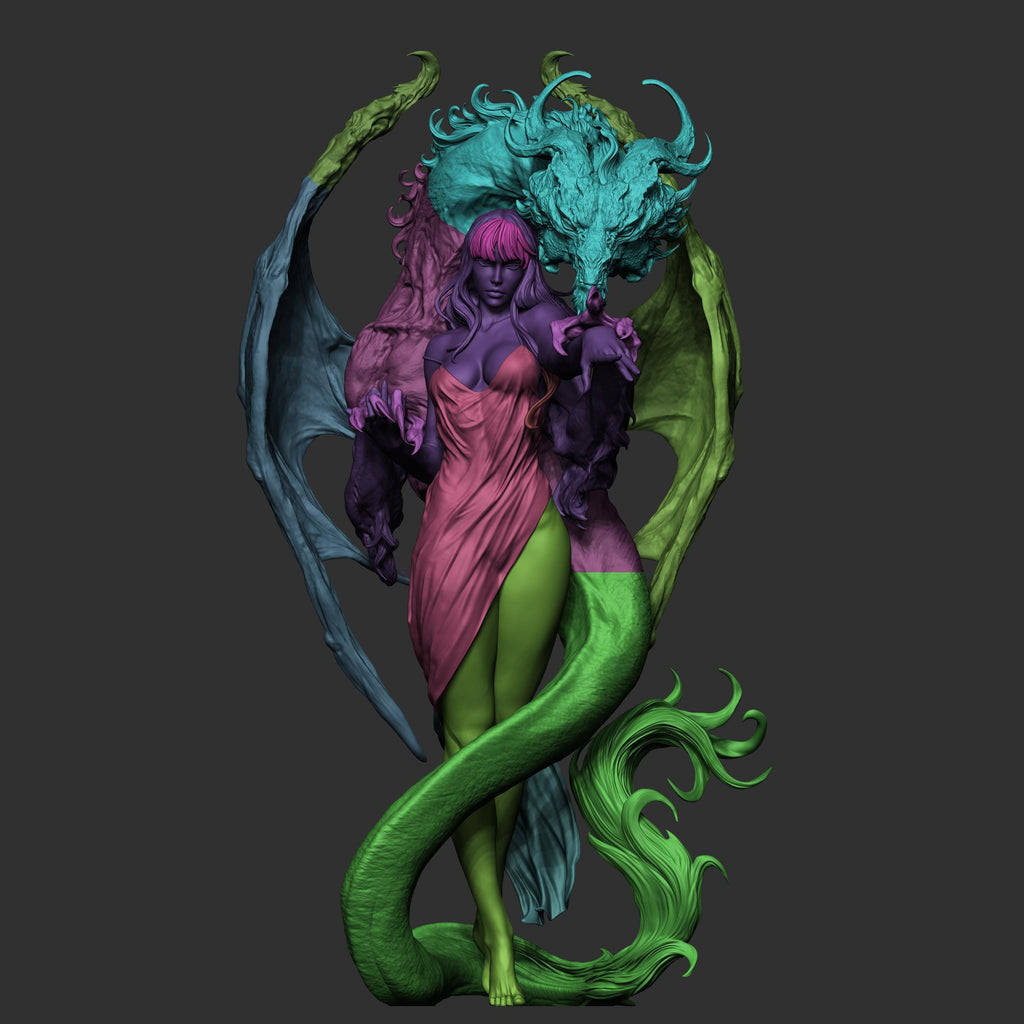 Dragon Lady | Figurine | Collectible | Pin Up | CA 3D Studios