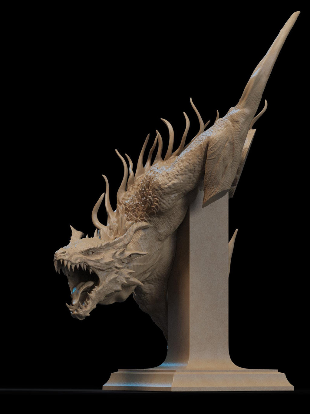 Elegy of the Wyrm | Bust | Figurine | Collectible | Pin Up | CA 3D Studios