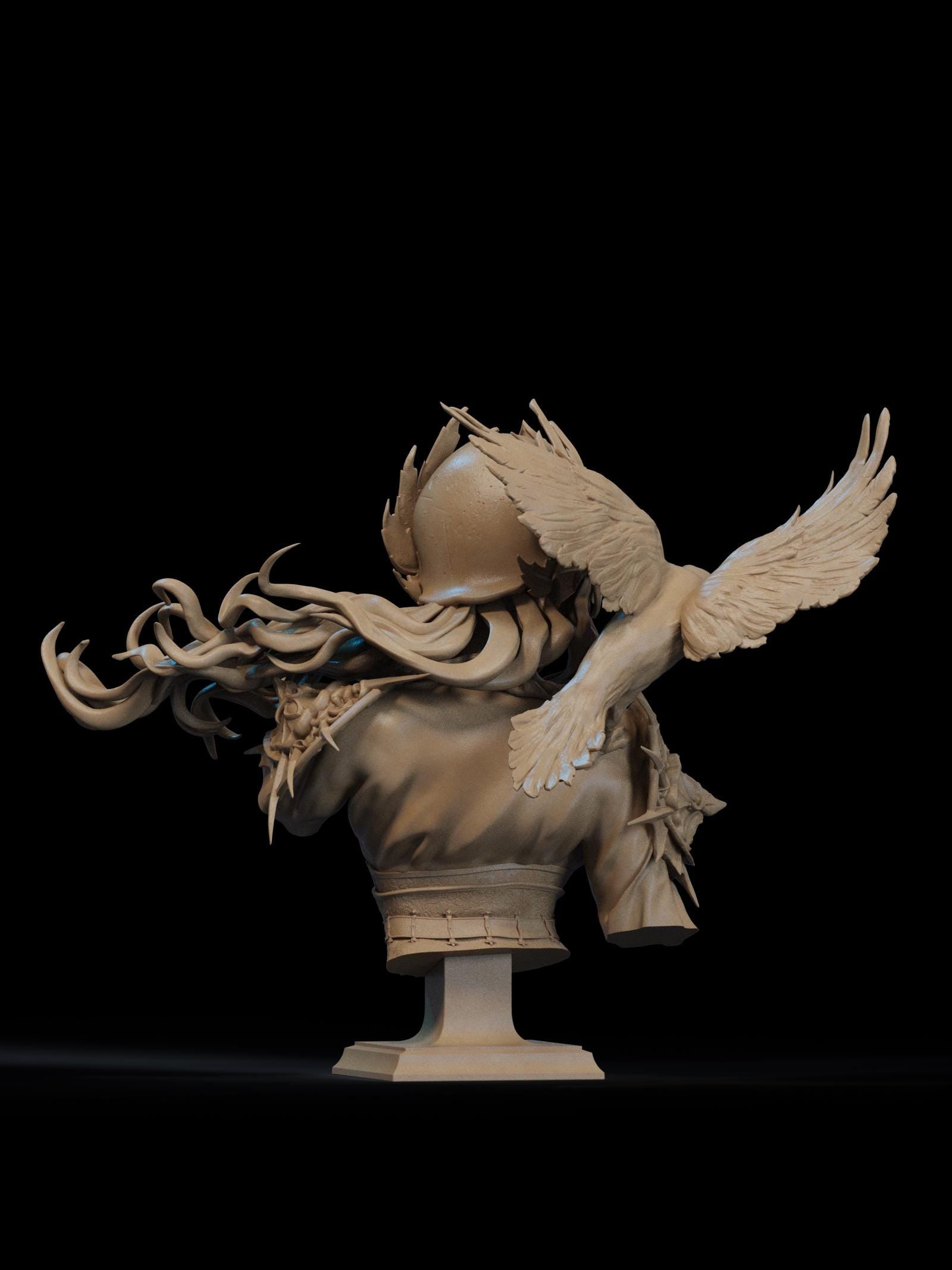 Lenora Queen of Crows | Bust | Figurine | Collectible | Pin Up | CA 3D Studios