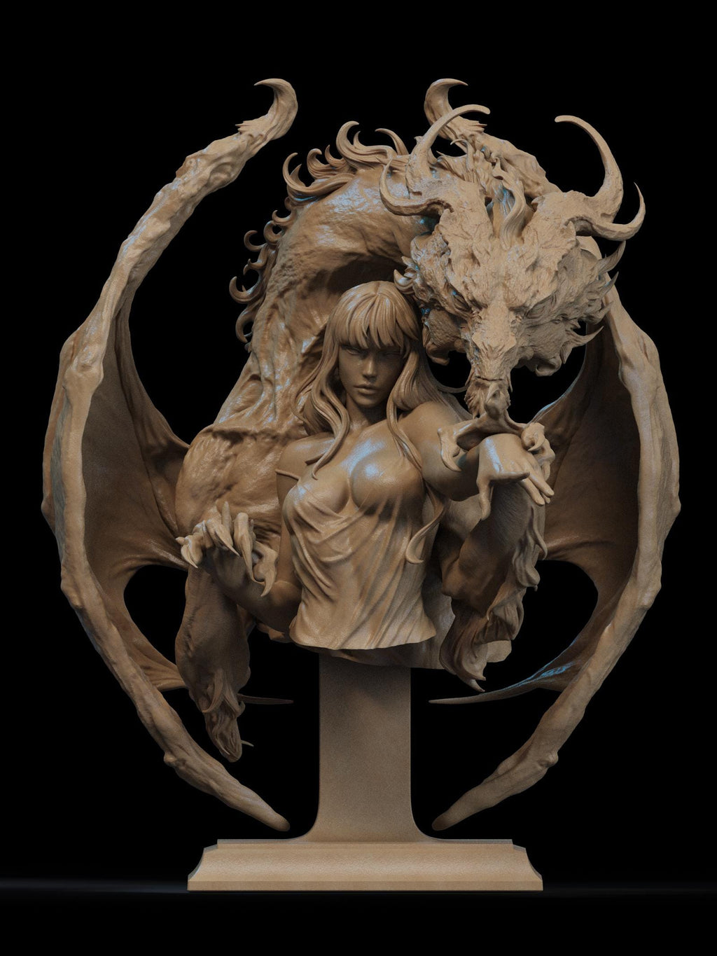 Dragon Lady | Bust | Figurine | Collectible | Pin Up | CA 3D Studios