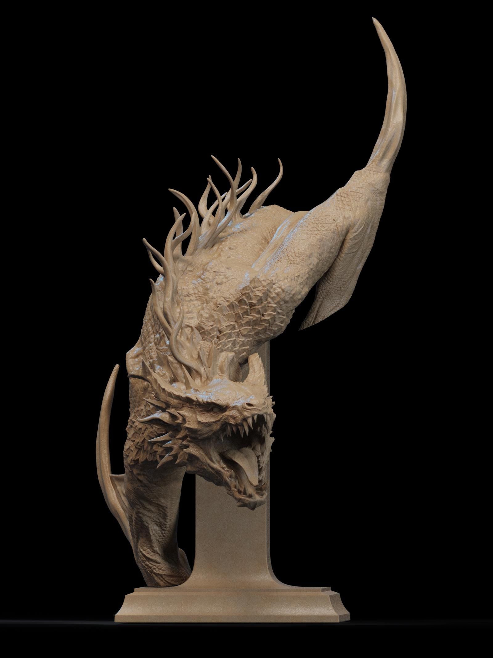 Elegy of the Wyrm | Bust | Figurine | Collectible | Pin Up | CA 3D Studios