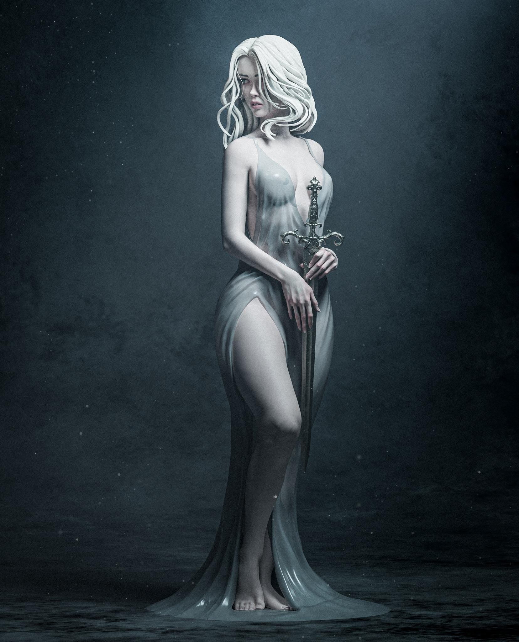 Lady of the Lake |FN| Figurine | Collectible | Pin Up | CA 3D Studios