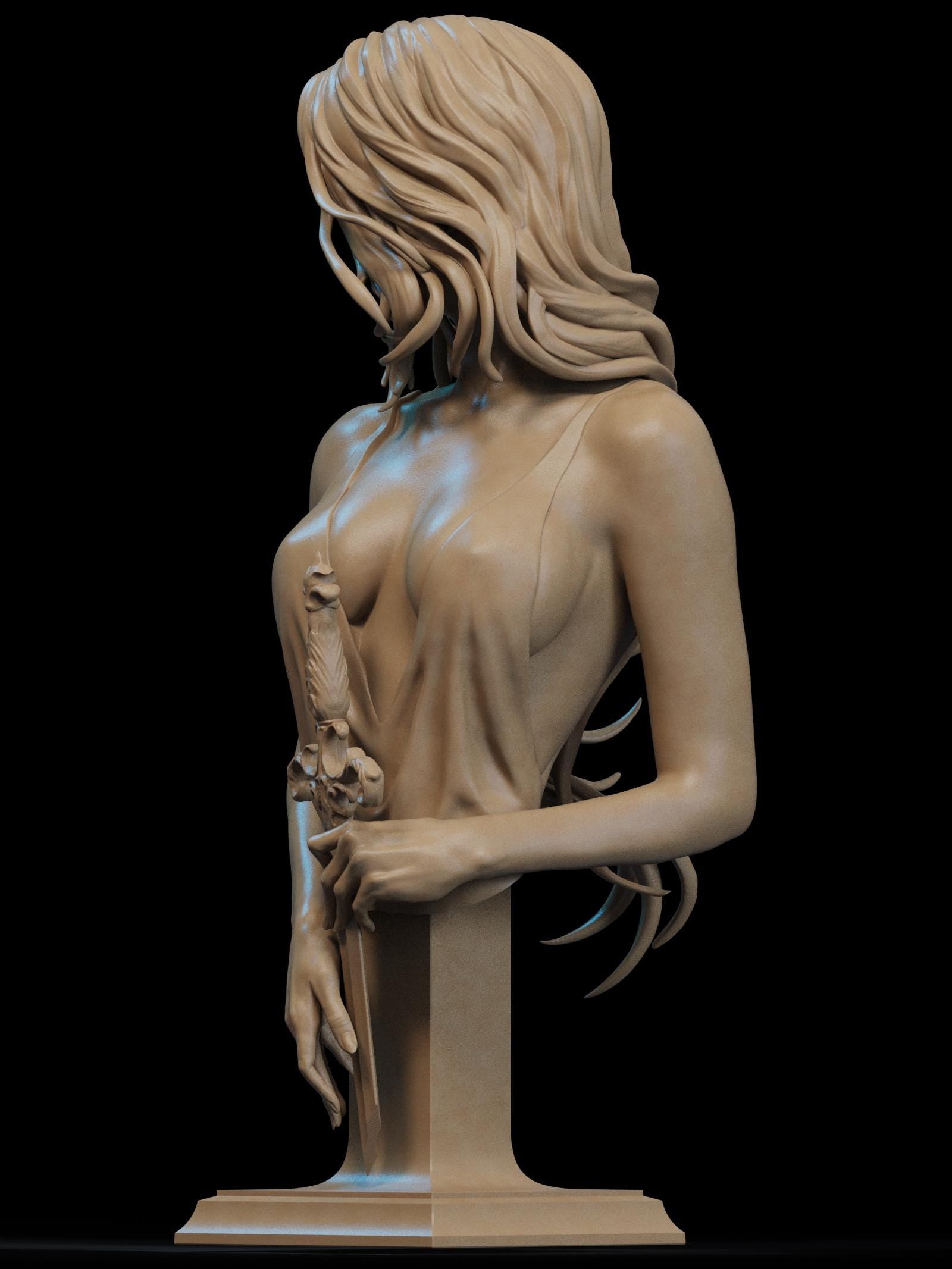Lady of the Lake | Bust | Figurine | Collectible | Pin Up | CA 3D Studios