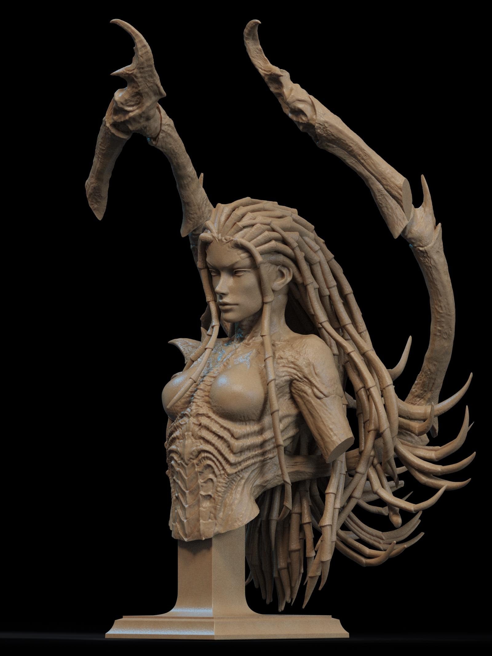 Queen Kerrigan | Bust | Figurine | Collectible | Pin Up | CA 3D Studios