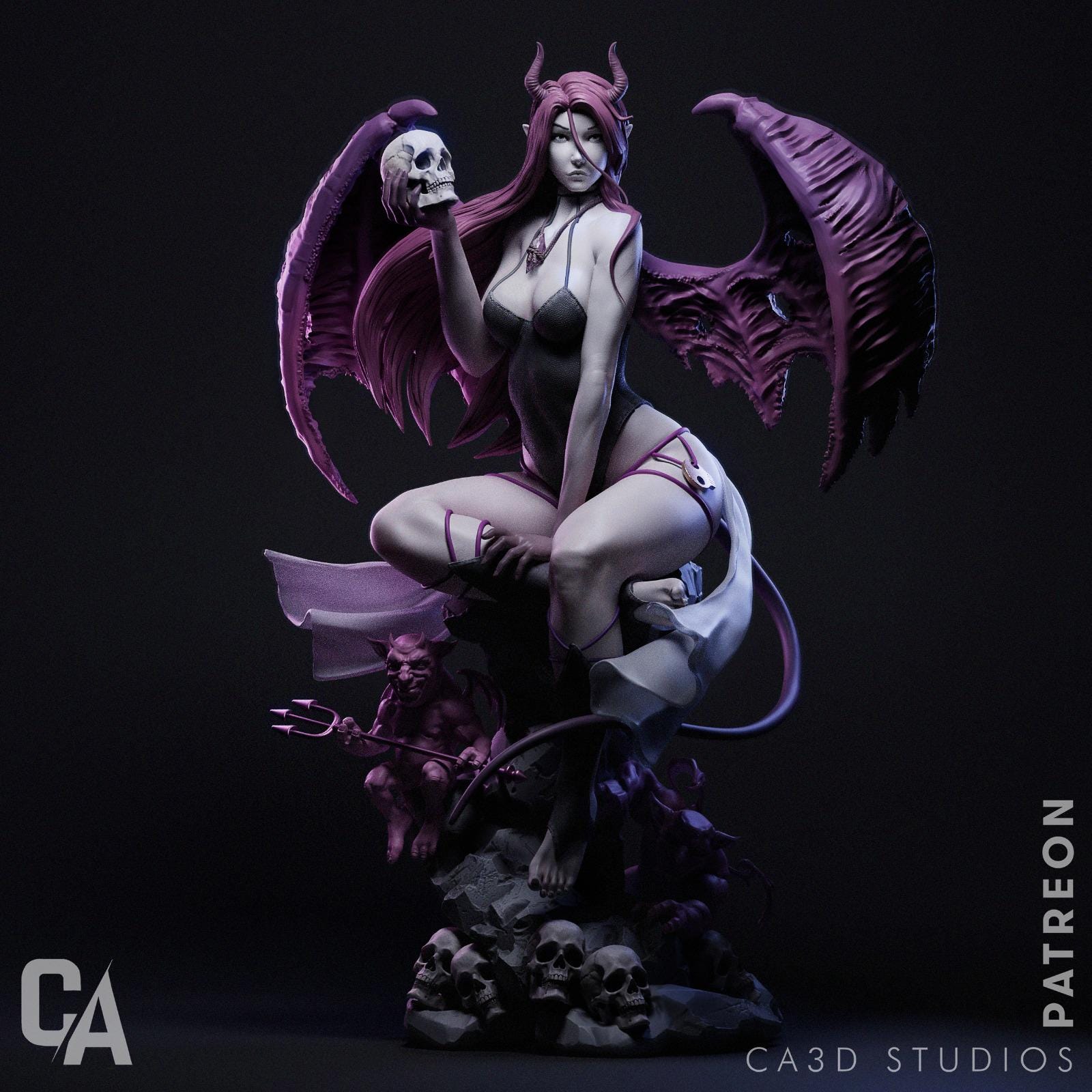 Succubus | Figurine | Collectible | Pin Up | CA 3D Studios